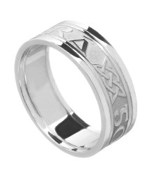 Bague pour femme avec bordure pour toujours - Tout or blanc