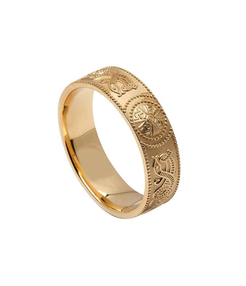 Bague homme guerrier irlandais - Or