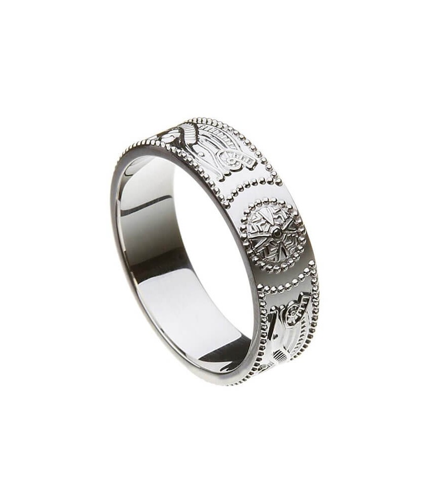 Bague guerrière en argent pour homme