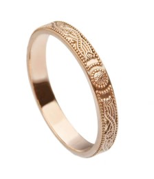 Narrow Rose Gold Warrior Ring