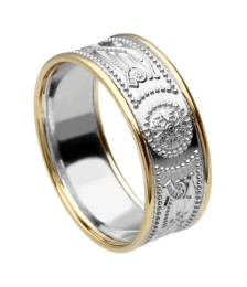 Bague guerrière en argent pour homme avec jante