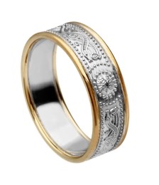 Bague guerrière en argent pour femme avec jante