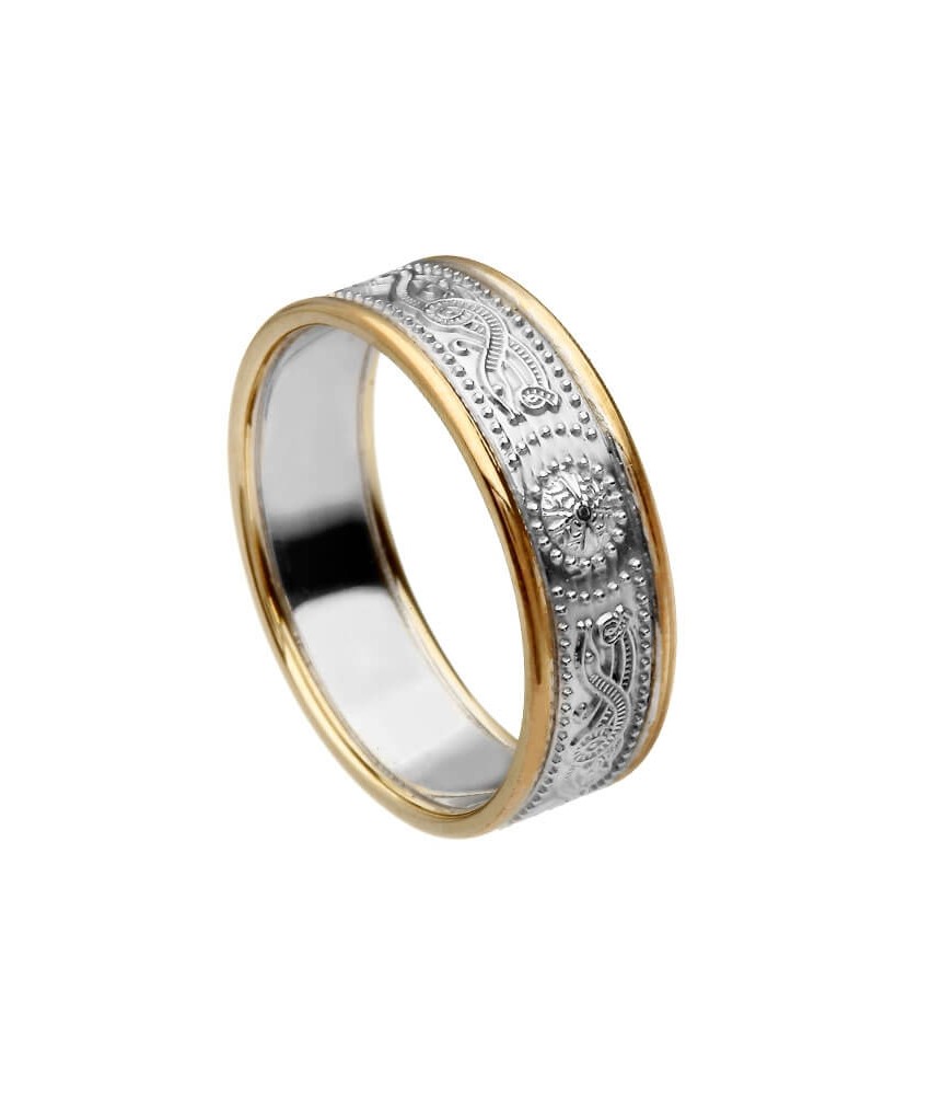 Bague guerrière en argent pour femme avec jante