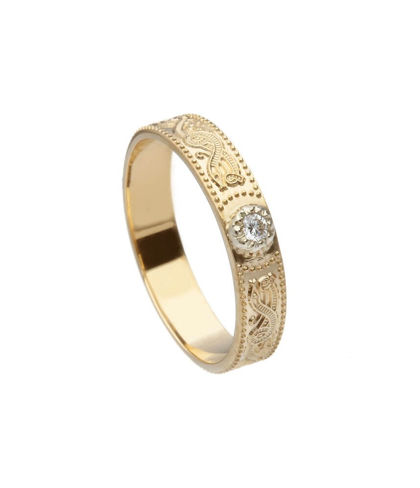 Bague diamant guerrier celtique pour femme