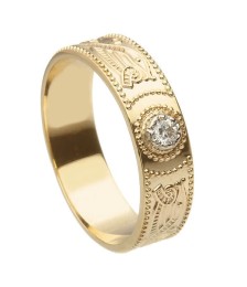 Bague diamant guerrier celtique pour homme