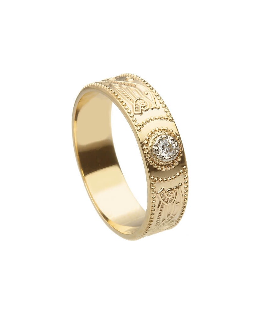 Bague diamant guerrier celtique pour homme