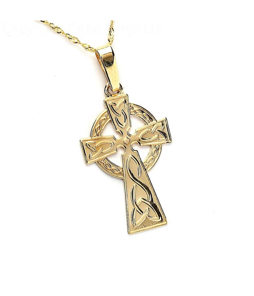 Medium Celtic Cross - Yellow Gold