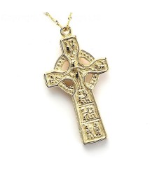 Double-Sided Duleek Cross - Yellow Gold - Back