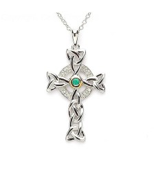 Celtic Cross with Emerald