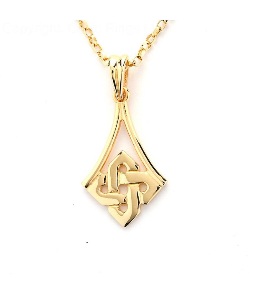 Pendentif noeud celtique simple - or jaune