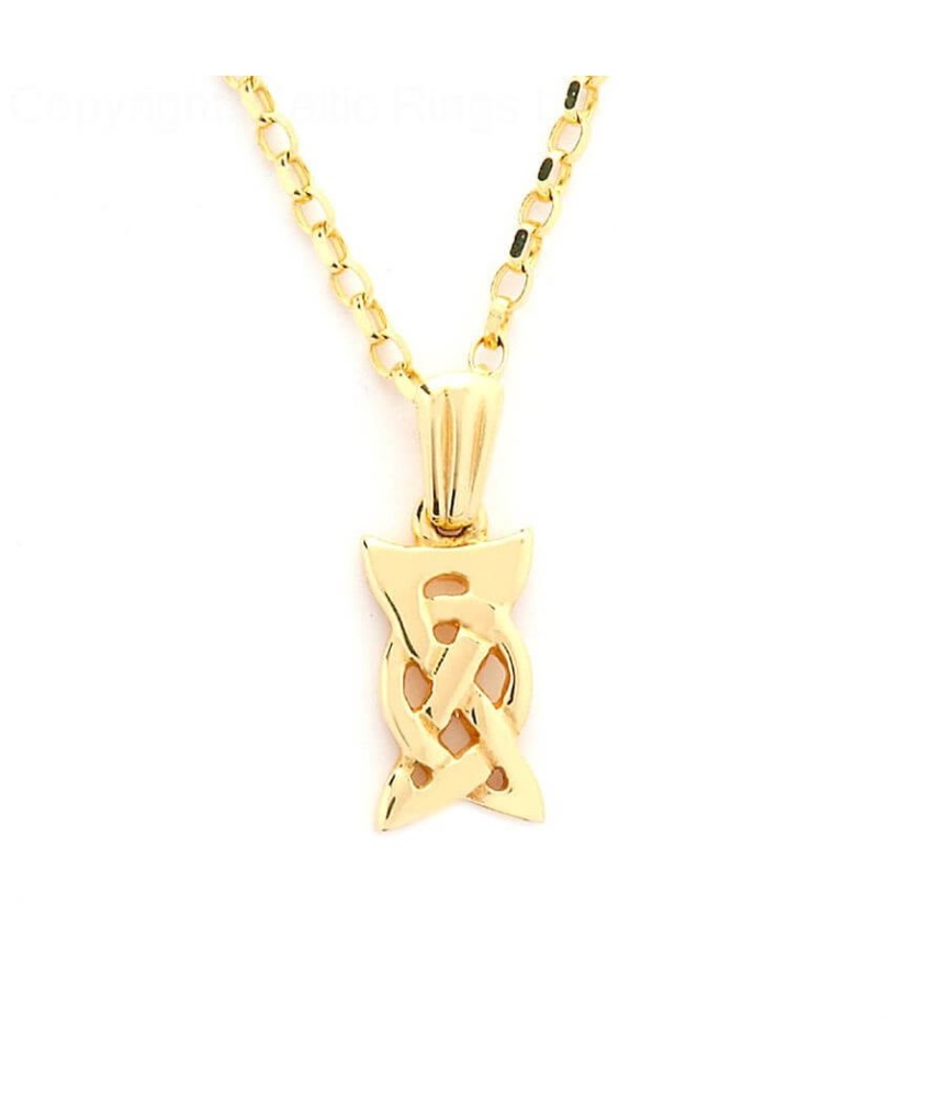 Petit Pendentif Noeud Celtique - Or Jaune