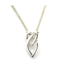 Pendentif noeud amour celtique - or blanc ou argent