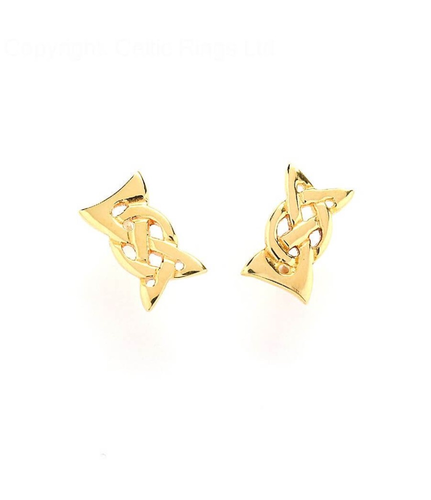 Elegant Celtic Knot Earrings - Yellow Gold