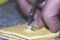 The ring is placed into the rubber layers