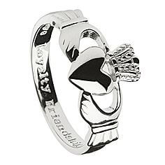 Mens Silver Claddagh Ring