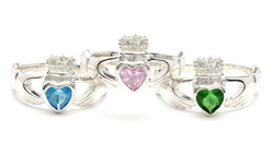 Birthstone Claddagh Rings